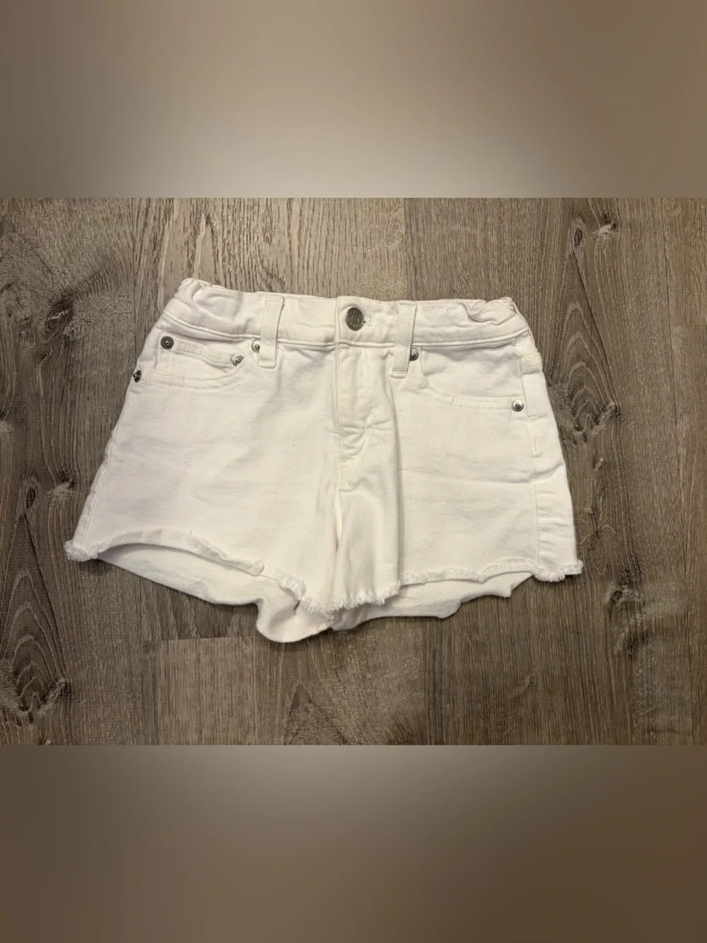 Girl's Crewcuts White Cut Off Denim Jean Shorts- Size 8- Pre-owned